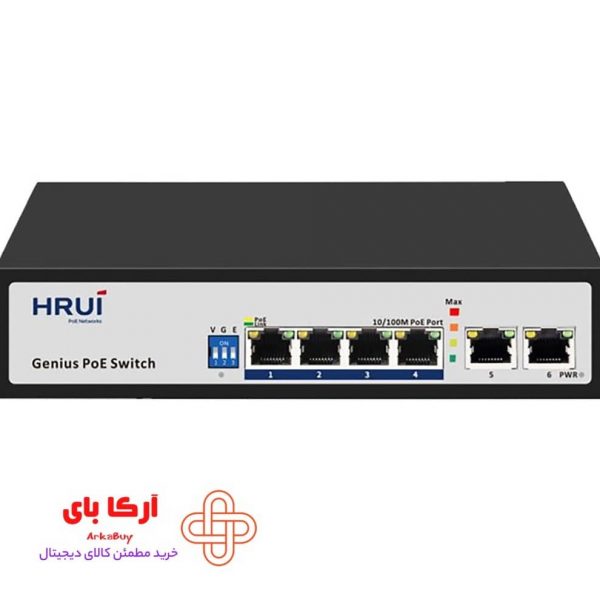 سوئیچ PoE اچ ار یو ای HRUI HR100-AF-42N