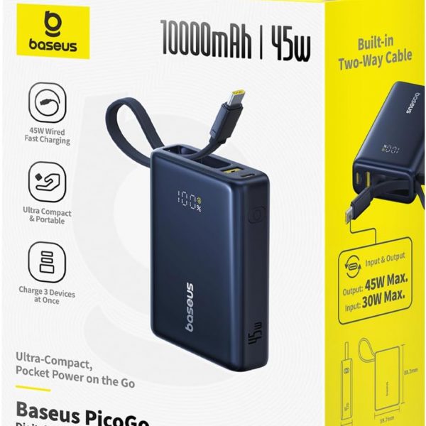 پاور بانک 45 وات Baseus مدل PPPG-1W45C PicoGo ظرفیت 10000 میلی آمپر ساعت