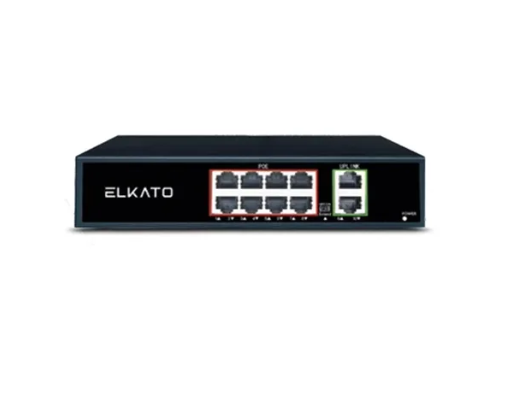 سوئیچ شبکه 8 پورت PoE اِلکاتو مدل Elkato EL-1SB0820GP-120W